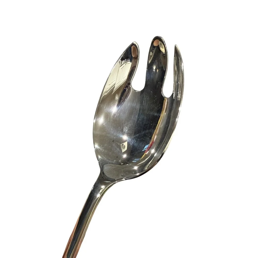 Gerity Georgian Salad Serving Spoon Fork Set Silverplate Reproduction‎ 13 Inch